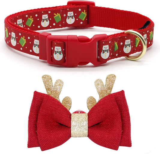 Christmas Dog Collar - Adjustable For Medium Dogs